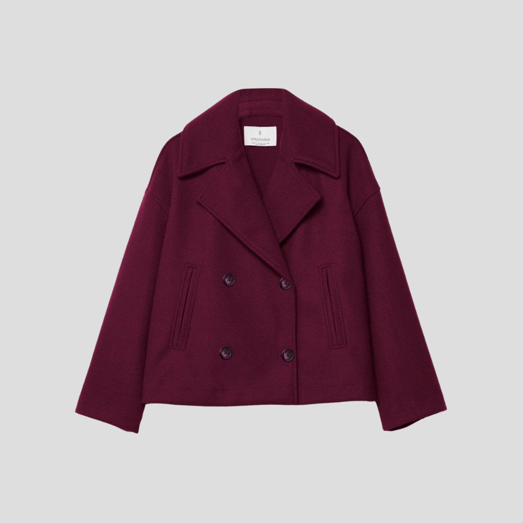Doppelreihiger Kurzmantel Elegant Damen