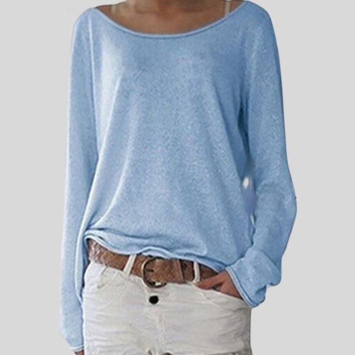 Dünner Pullover Rundhals Elegant Leicht
