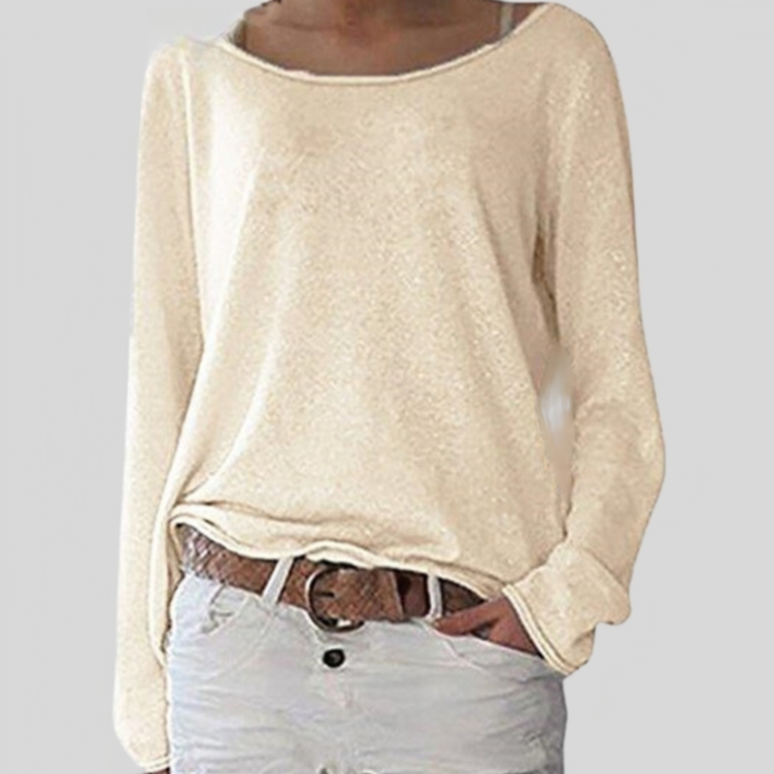 Dünner Pullover Rundhals Elegant Leicht