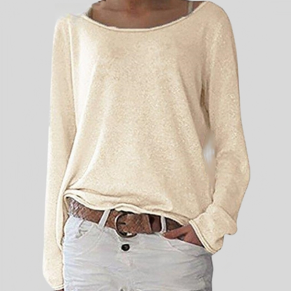 Dünner Pullover Rundhals Elegant Leicht