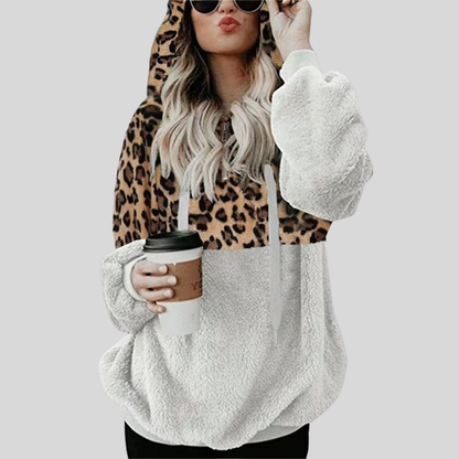 Grosse Hoodie Weich Fleece Kapuze Kängurutasche