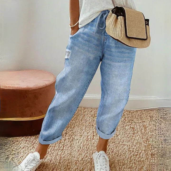 Blaue Damen-Jeans Slim Fit Eva - IdealeKleiden