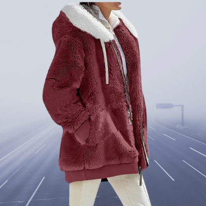 Übergroße Teddyjacke Warm Oversized