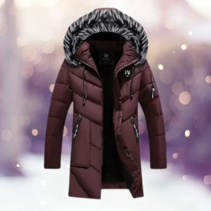 Thermoparka Herren Klassisch Pelz Kragen