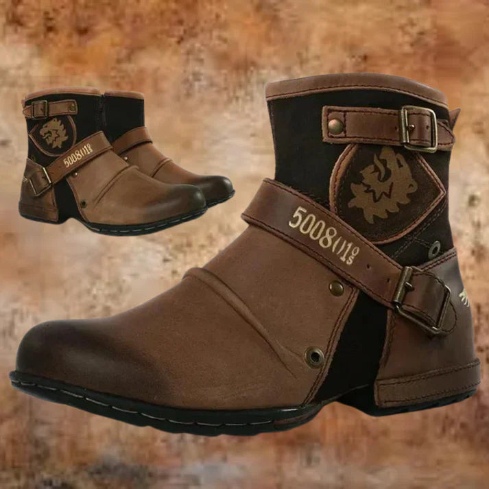 Herrenstiefel Vintage Chic Lederoptik