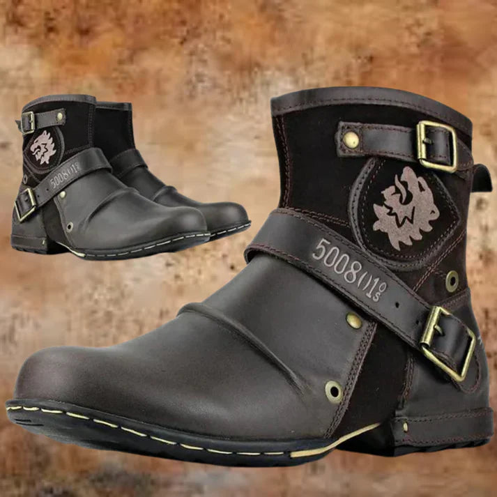 Herrenstiefel Vintage Chic Lederoptik