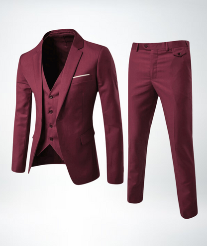 Elegantes Kleid Slim Fit Wollmischung Reverskragen Dreiteilig