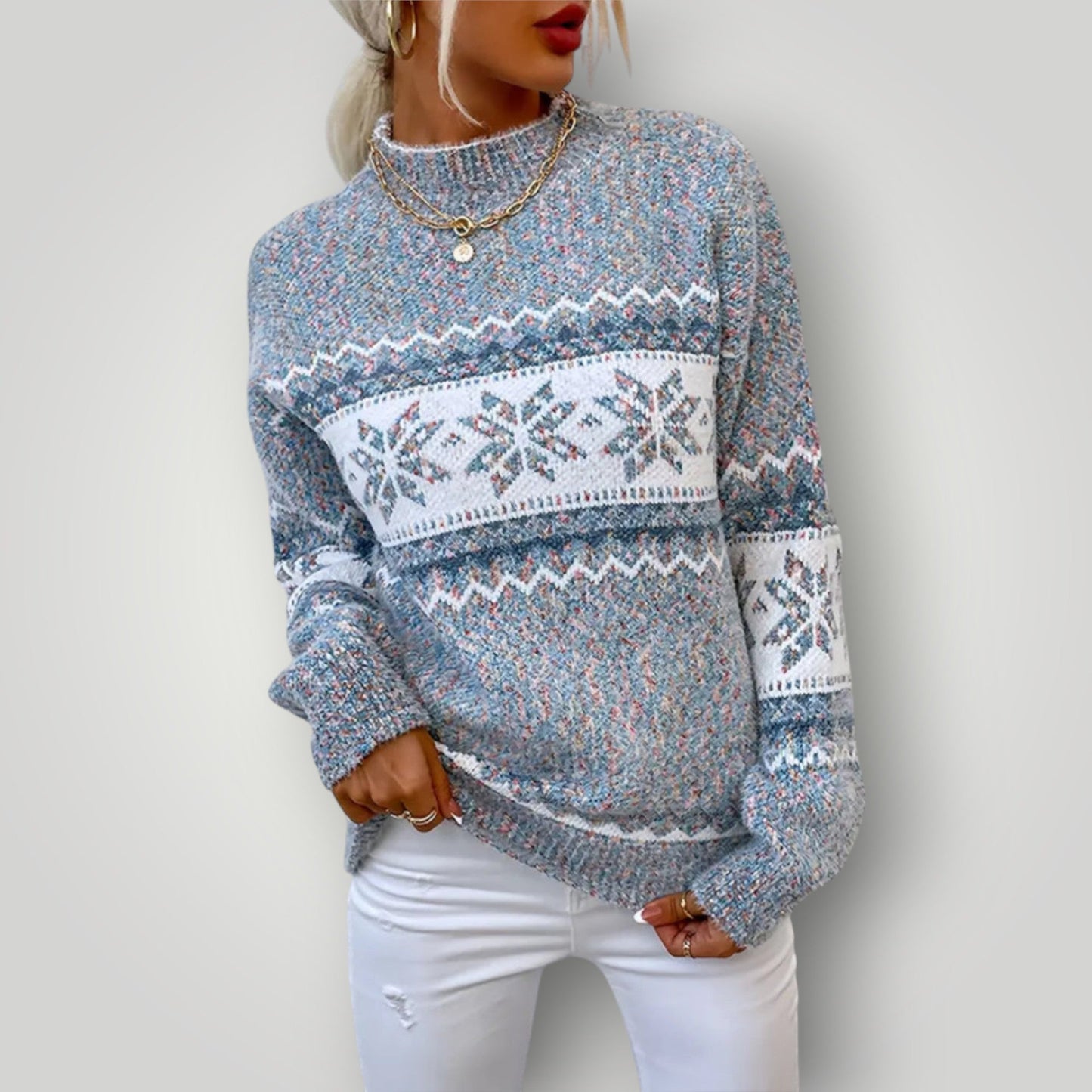 Damen Warmpullover Langarm Soft