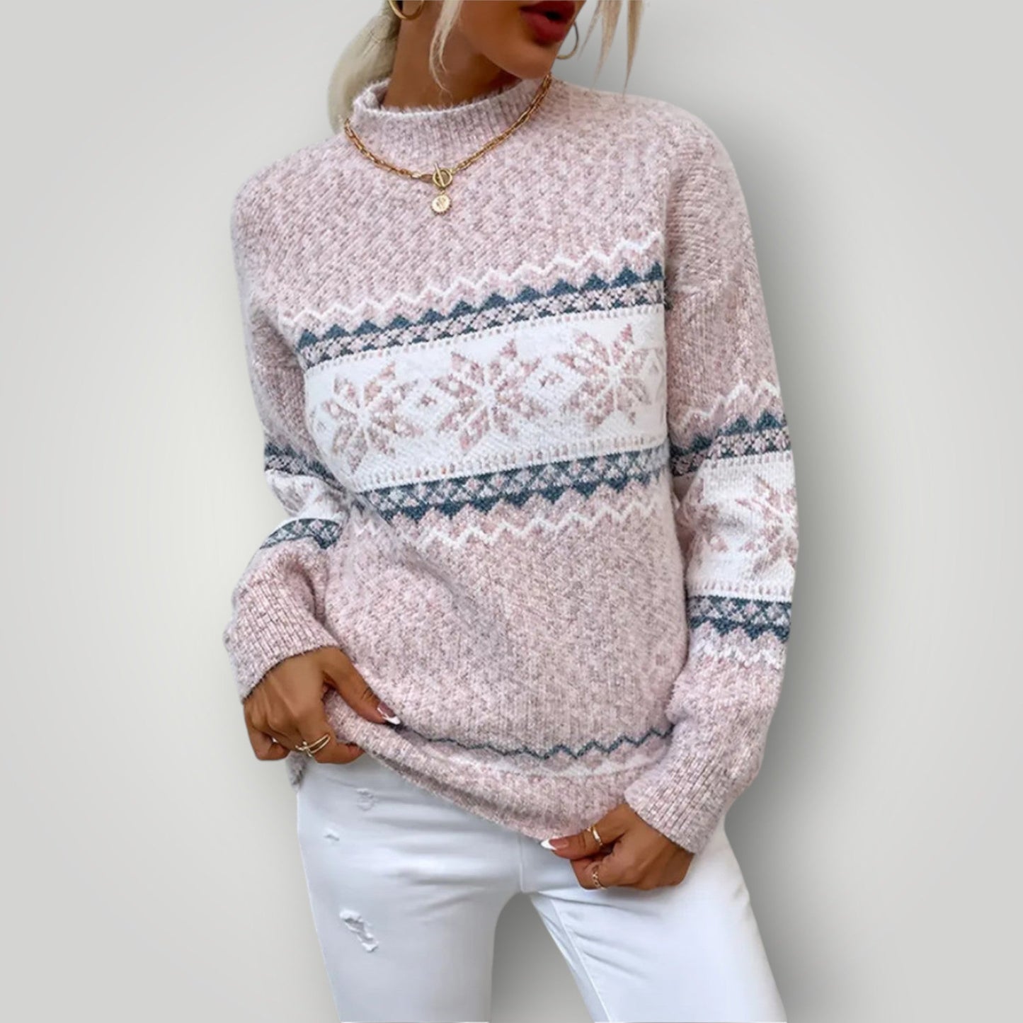 Damen Warmpullover Langarm Soft