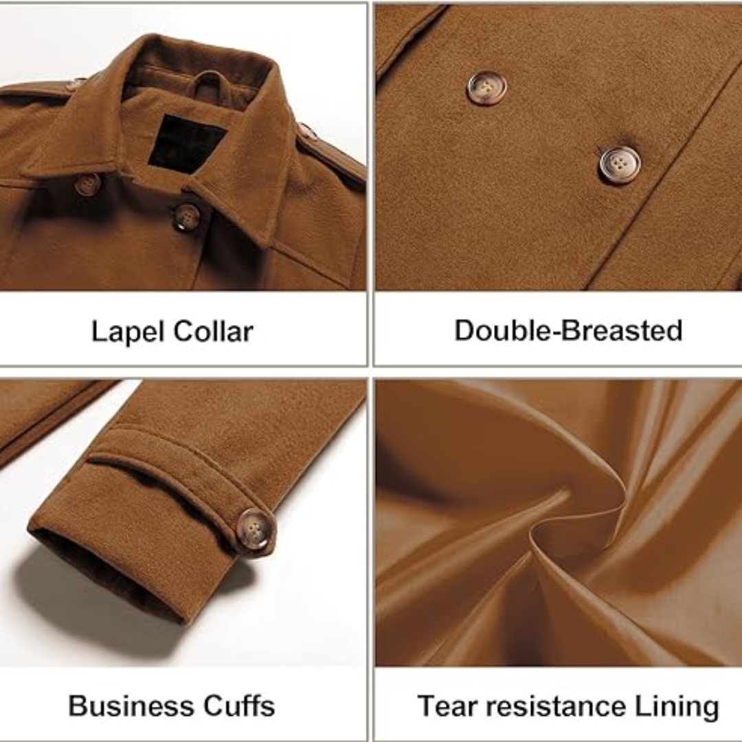 Warmes Winterkleid | Gesteppter Trenchcoat mit Kapuze - IdealeKleiden