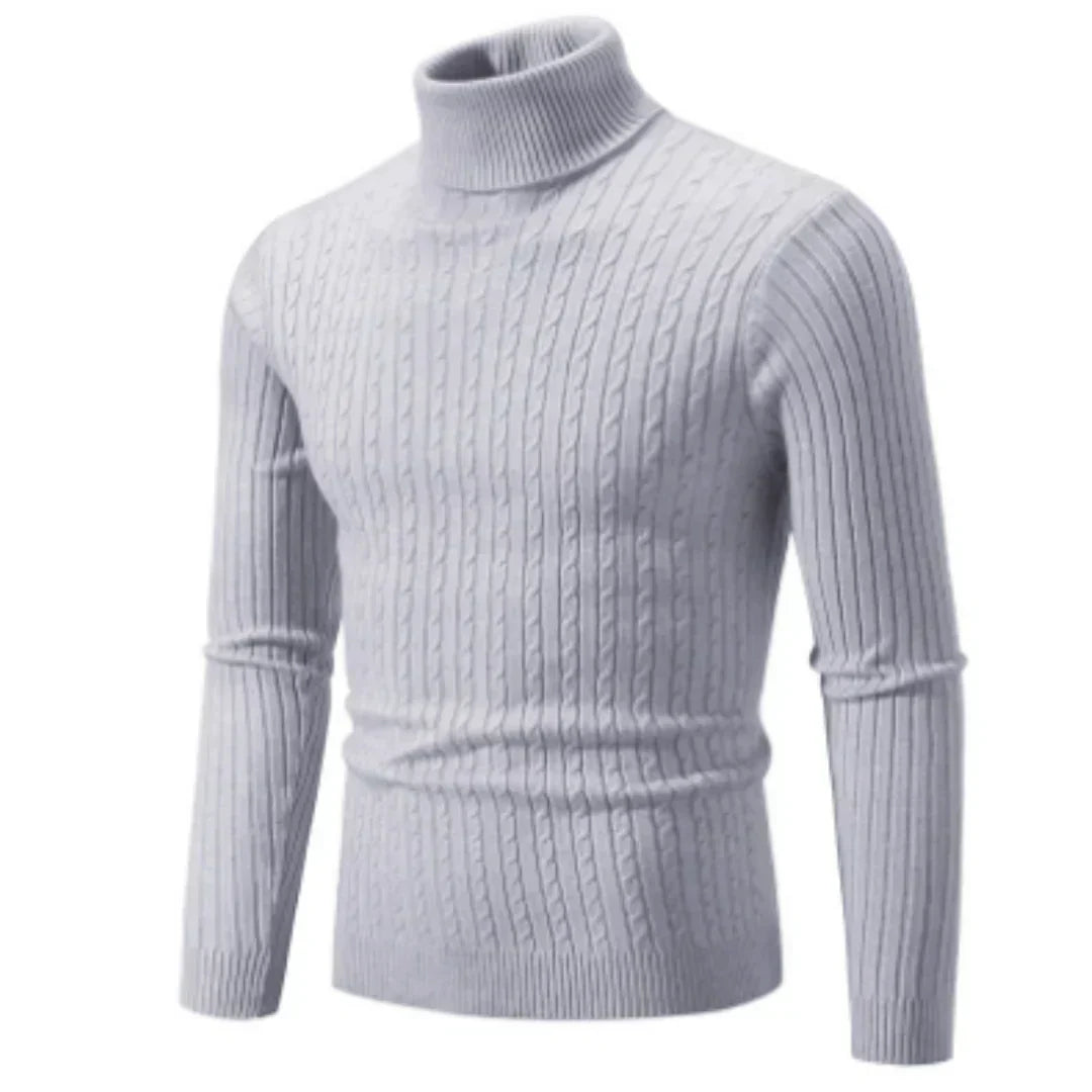 Herren Strickpullover Rollkragen Warm Winter