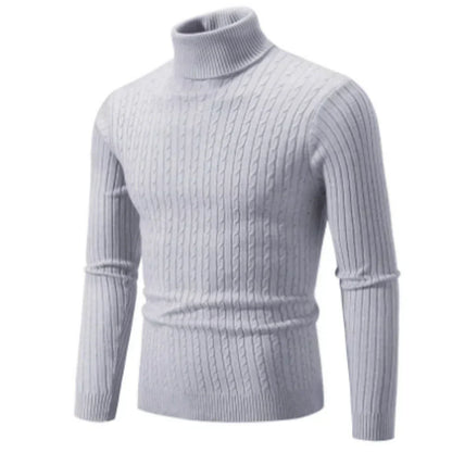 Herren Strickpullover Rollkragen Warm Winter