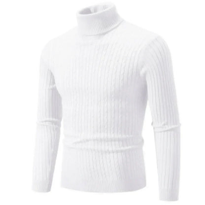 Herren Strickpullover Rollkragen Warm Winter
