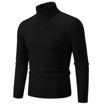 Herren Strickpullover Rollkragen Warm Winter - IdealeKleiden