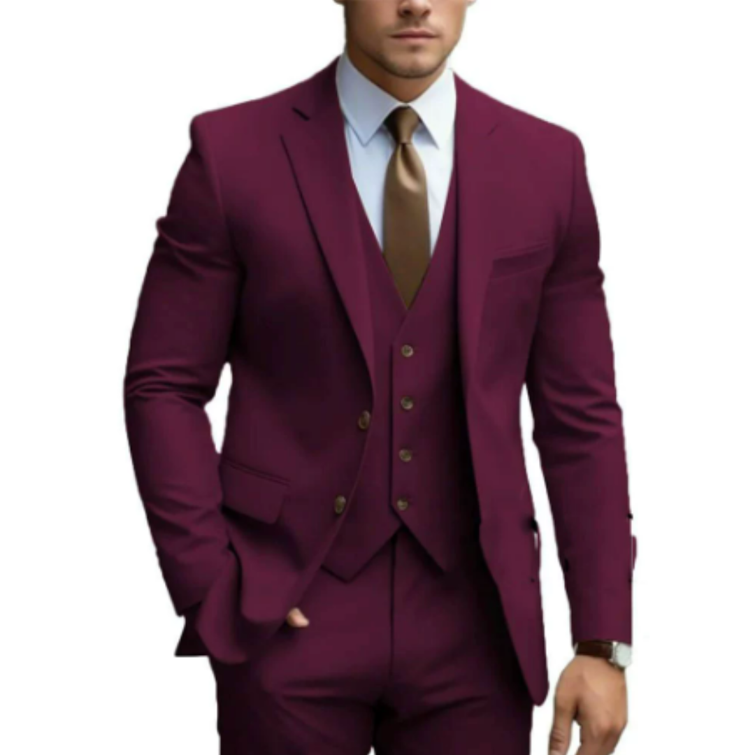Herren Anzug 3-teilig Elegant Zweiknopf