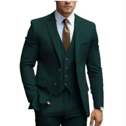 Herren Anzug 3-teilig Elegant Zweiknopf - IdealeKleiden