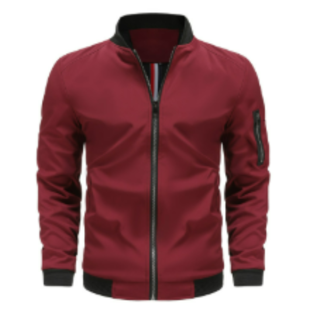 Herren Steppjacke Reißverschluss Schnitt