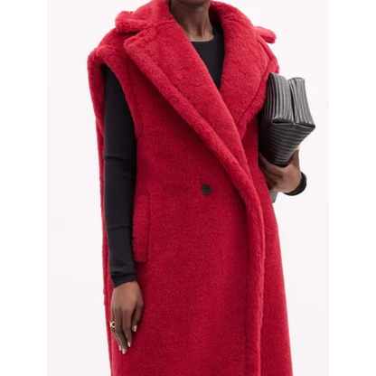 Damen Winter Teddyjacke Ärmellos Soft