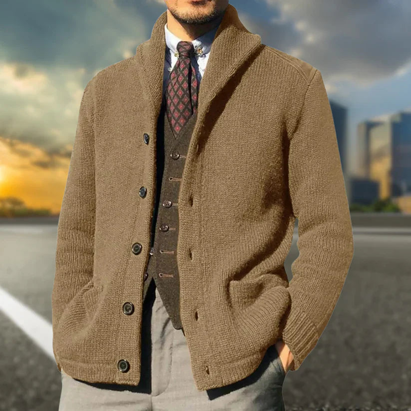 Finn Strickcardigan MIT Knöpfen & Taschen