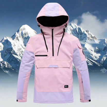 Snowboard Jacke Kapuze Reißverschluss - IdealeKleiden