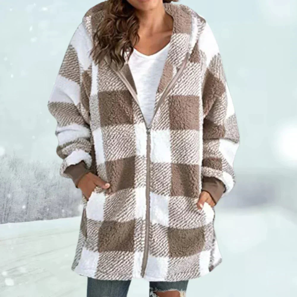 Karierte Winterjacke Warm & Stylish