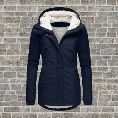 Eleganter Langmantel mit Fellfutter
