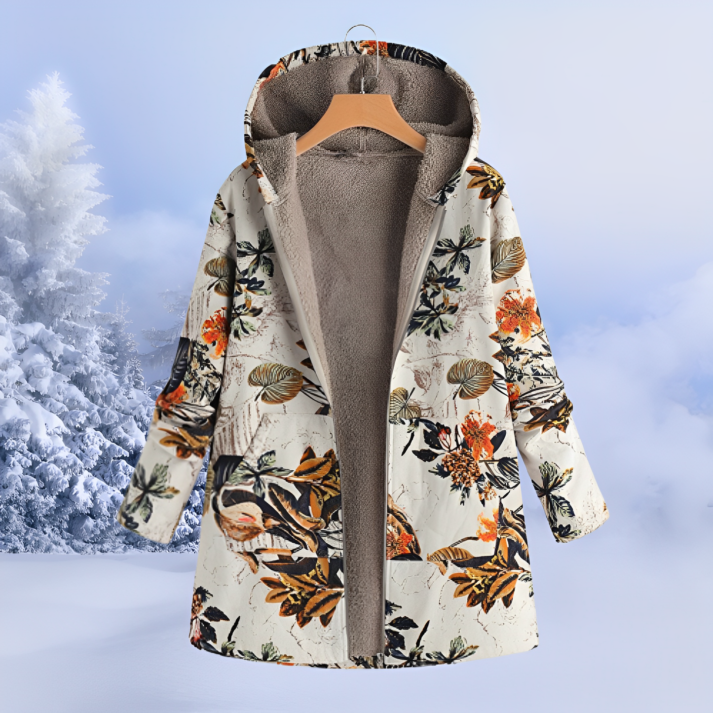 Winterjacke Muster Trendy Damen