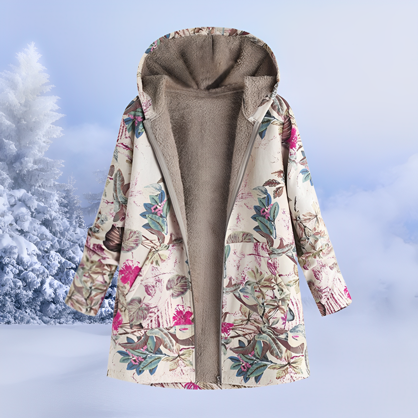 Winterjacke Muster Trendy Damen - IdealeKleiden