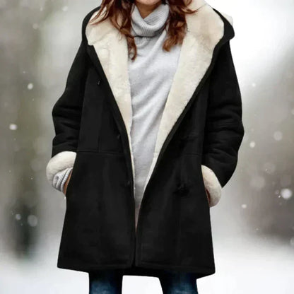Stylische Fleecejacke Wildleder Optik