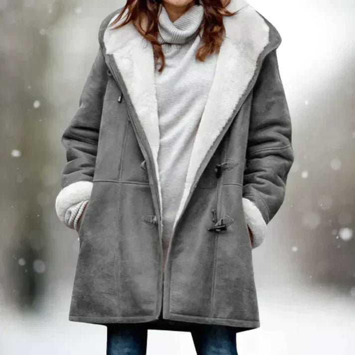 Stylische Fleecejacke Wildleder Optik - IdealeKleiden