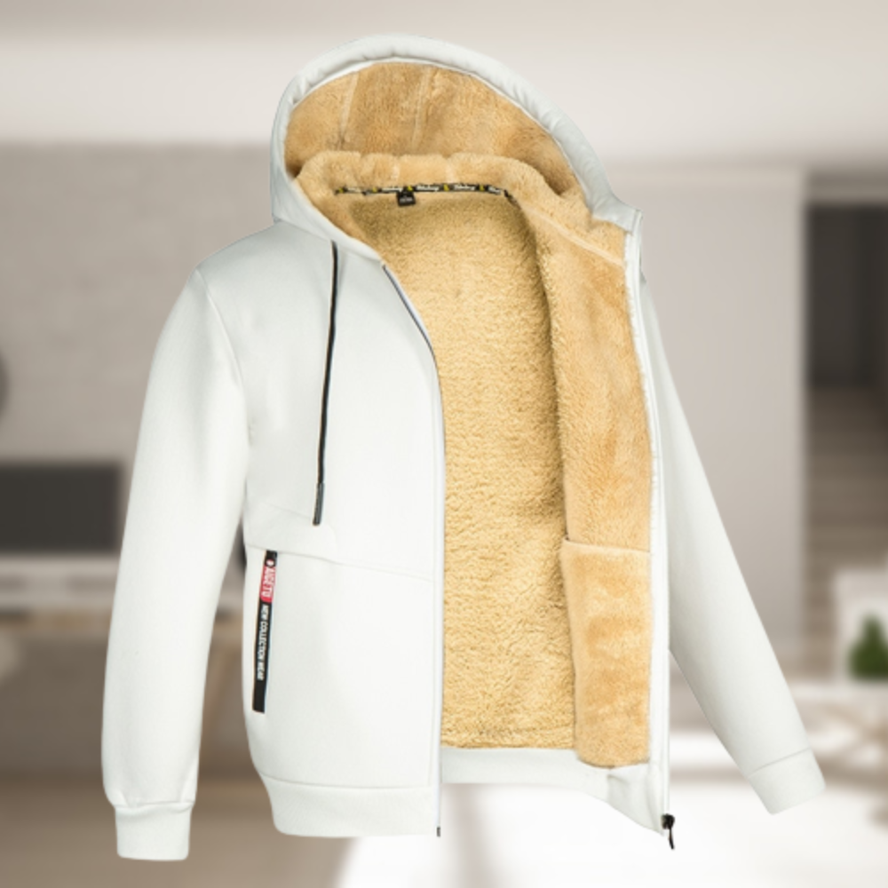 Herren Winterjacke Warm mit Kapuze Fleece