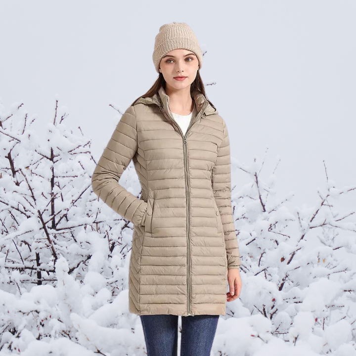 Langer Damen Wintermantel Warm &amp; Elegant - IdealeKleiden