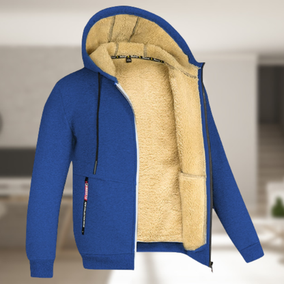 Warmes Winterkleid mit Fleecekragen