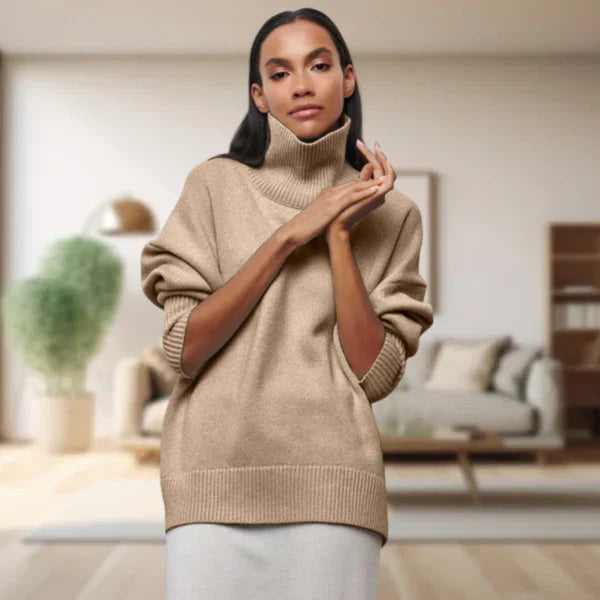 Eleganter Damen Rollkragen Pullover