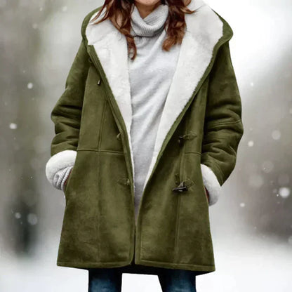 Stylische Fleecejacke Wildleder Optik