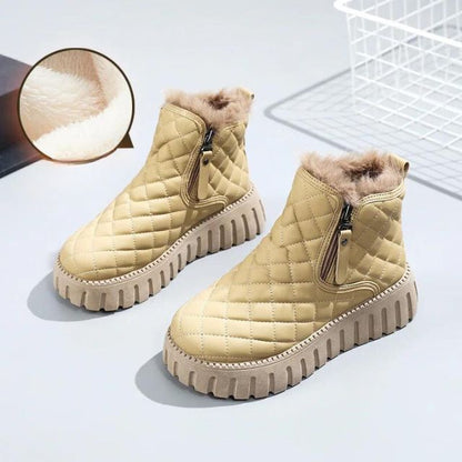 Warme Winterstiefel Dicksohle Gesteppt