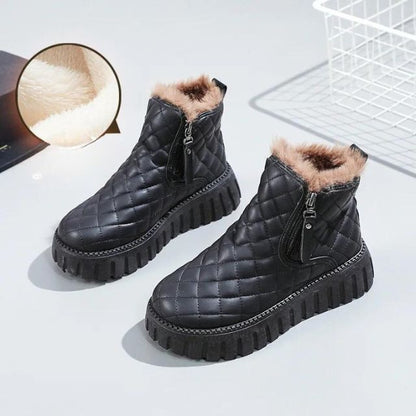 Warme Winterstiefel Dicksohle Gesteppt