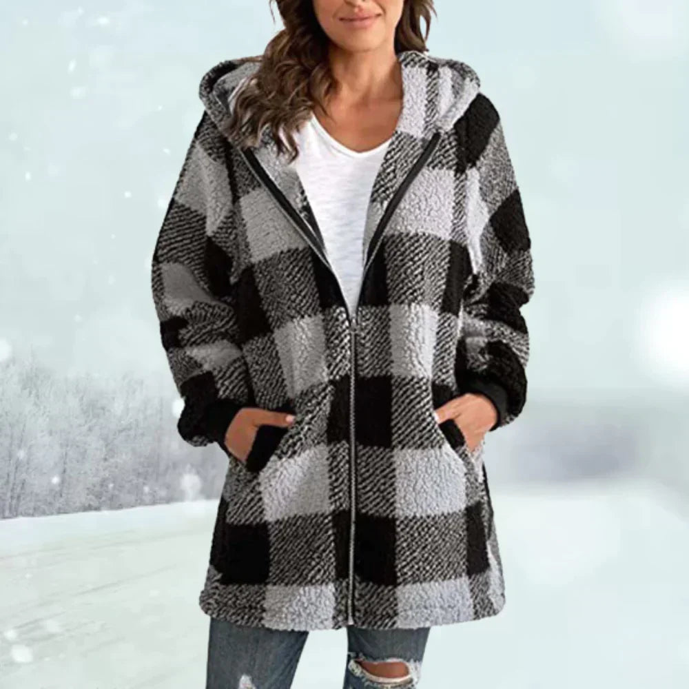 Karierte Winterjacke Warm & Stylish