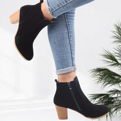 Elegante Stiefeletten Damen Reißverschluss