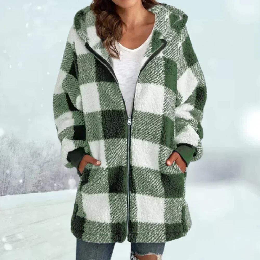 Karierte Winterjacke Warm & Stylish - IdealeKleiden