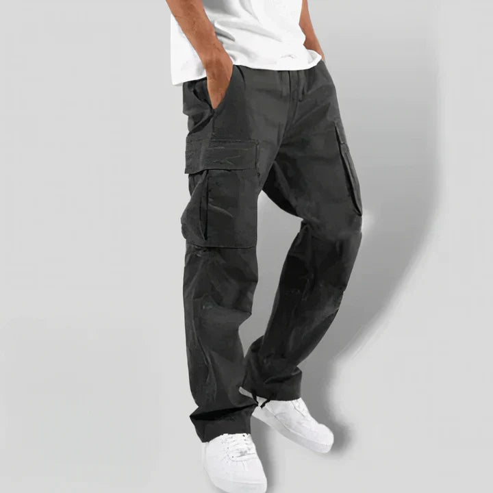 Männer Cargohose Dunkelgrau Modern Stil - IdealeKleiden