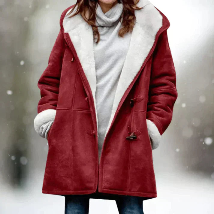 Stylische Fleecejacke Wildleder Optik