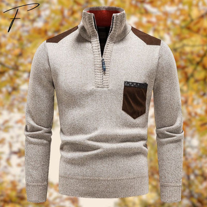 Herren Cardigan Reißverschluss Warm