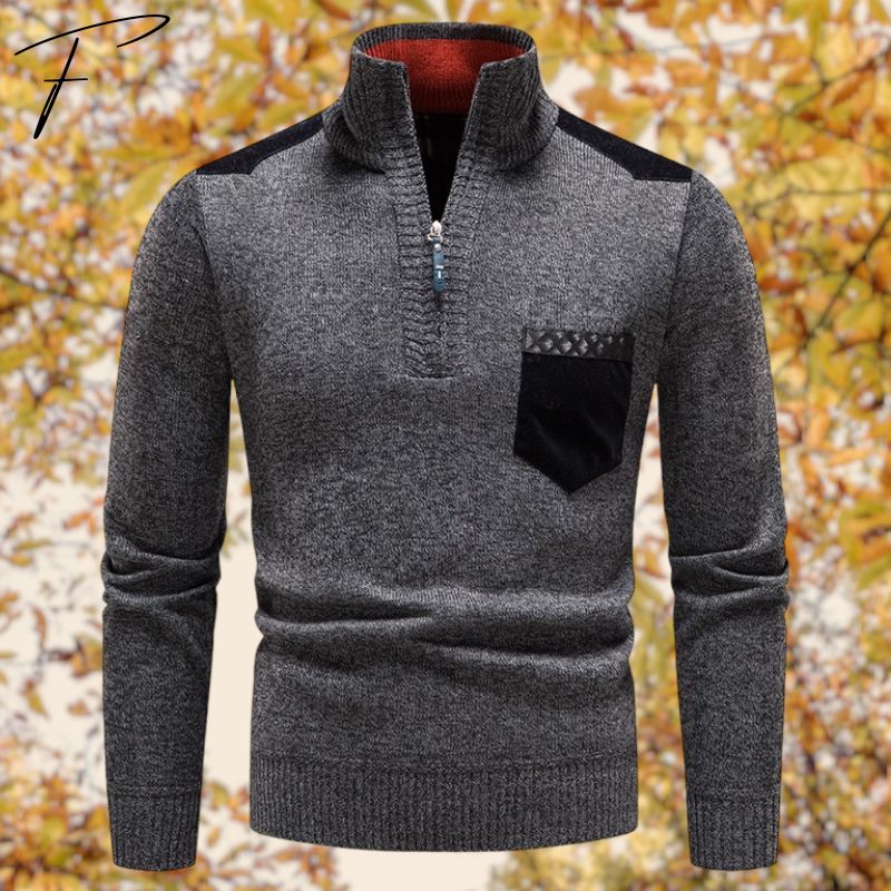 Herren Cardigan Reißverschluss Warm