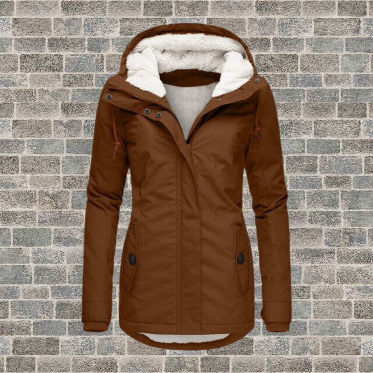 Eleganter Langmantel mit Fellfutter
