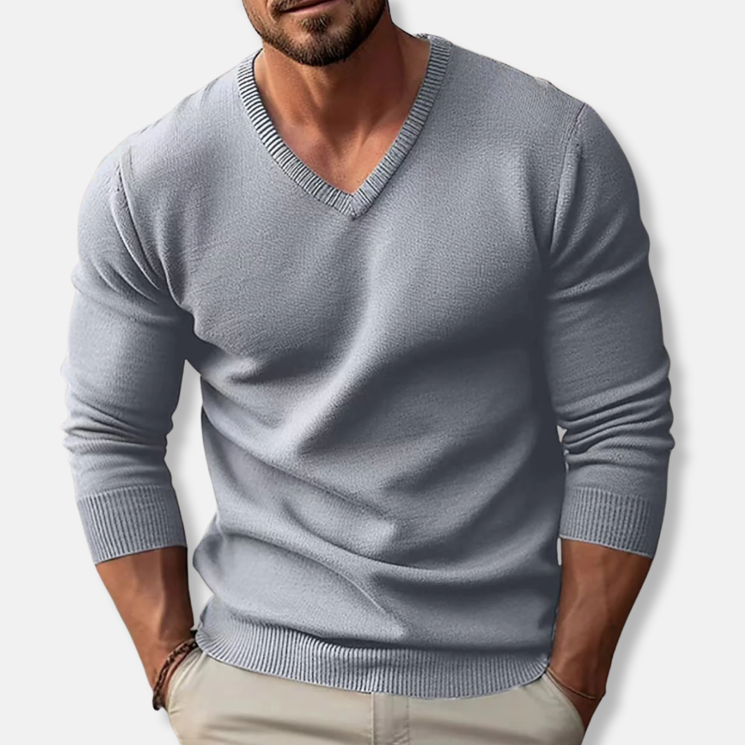 Herren Pullover V-Ausschnitt Einfach Klassisch