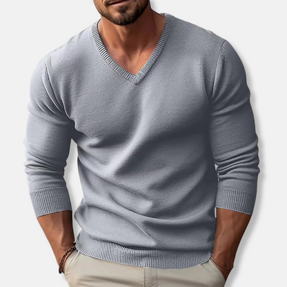 Herren Pullover V-Ausschnitt Einfach Klassisch