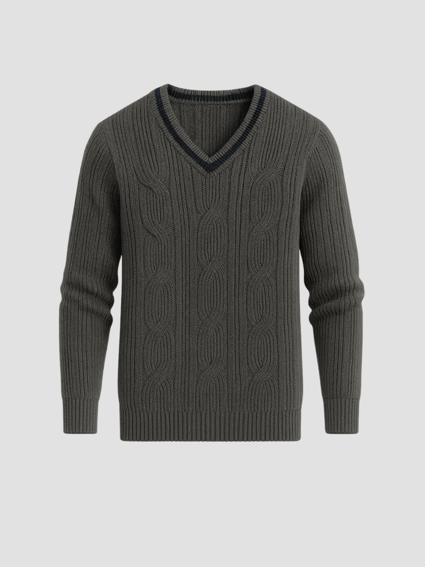 Frauen Strickpullover Zopf Muster