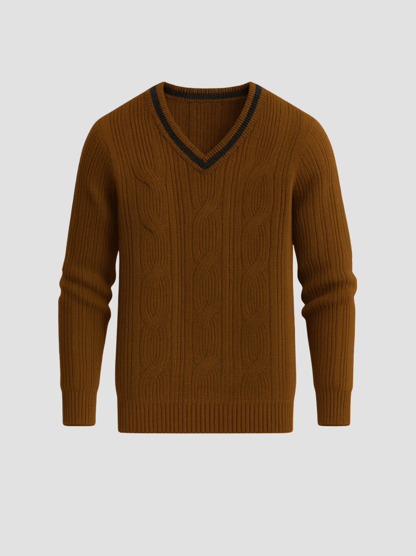 Frauen Strickpullover Zopf Muster