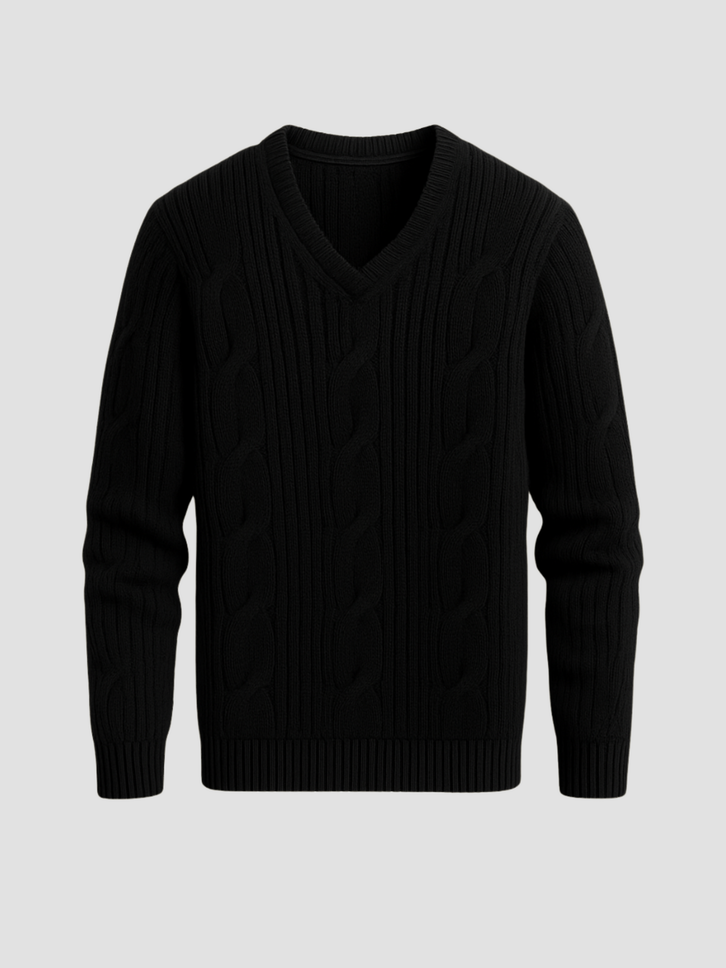 Frauen Strickpullover Zopf Muster